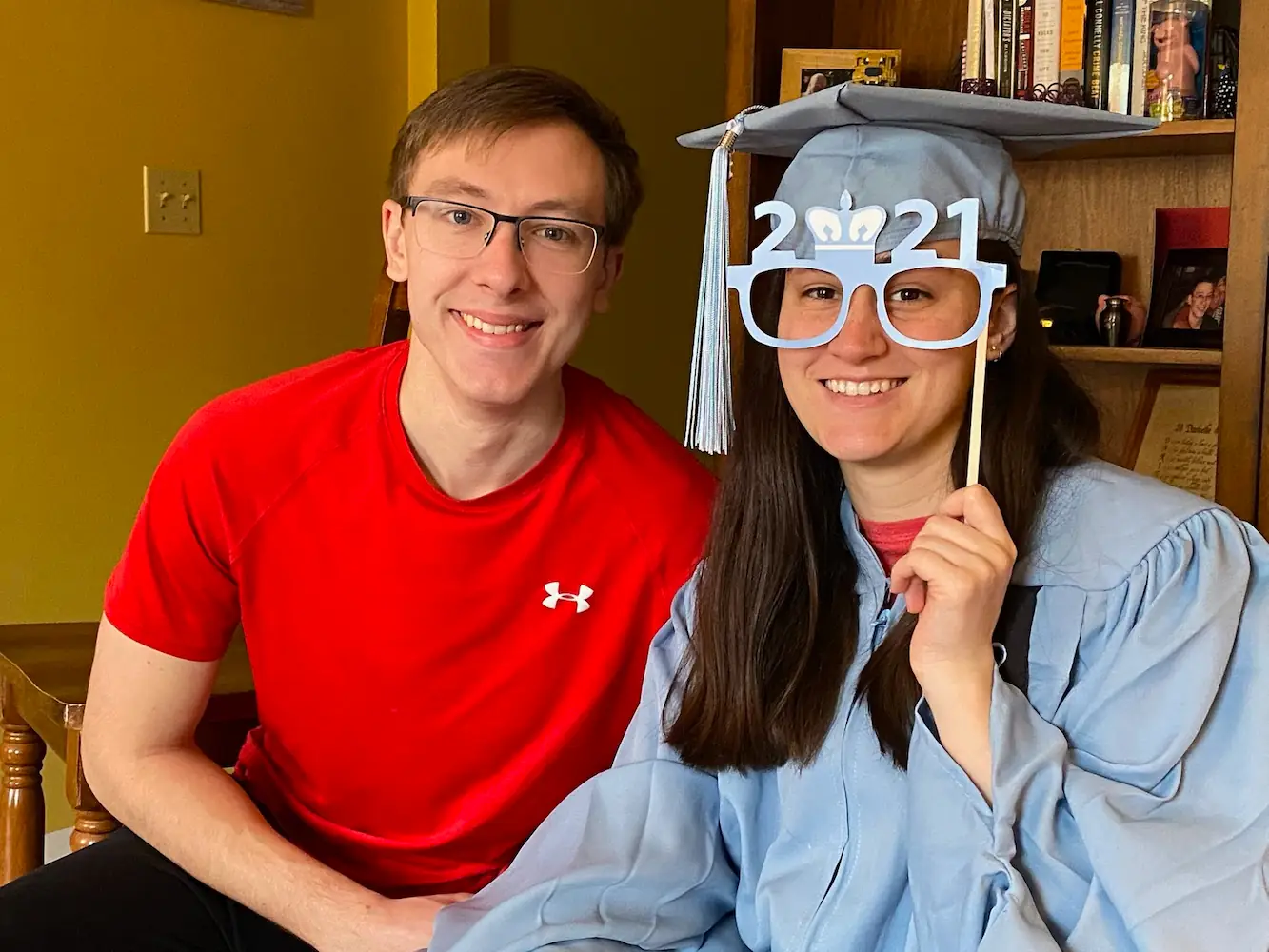 Danielle and Quentin celebrating Danielle graduating with her Master's in Mechanical Engineering.