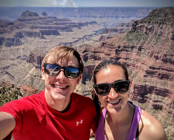 Danielle and Quentin at the Grand Canyon.