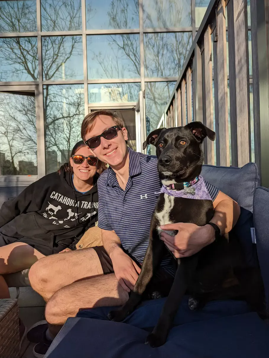 Danielle, Quentin, and Gracie in Long Island City, NY.